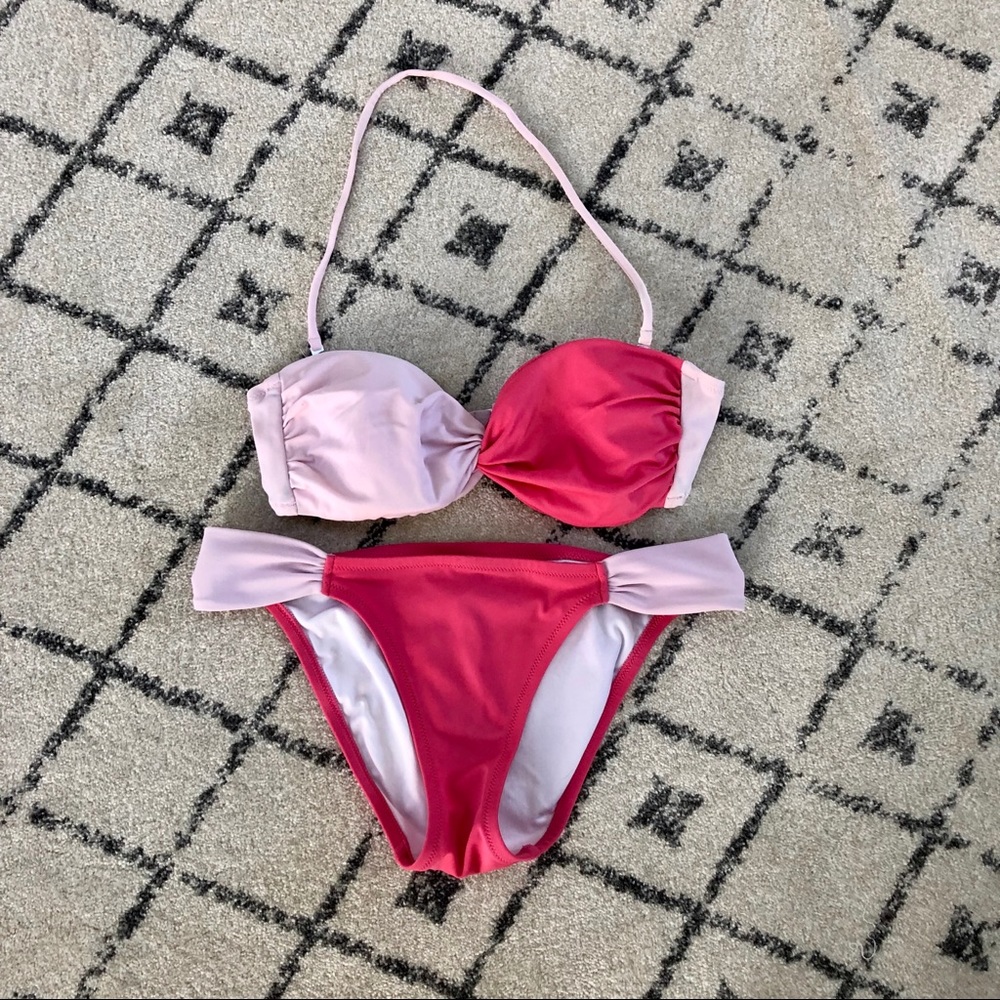 Victoria’s Secret Colorblocked Pink Bikini